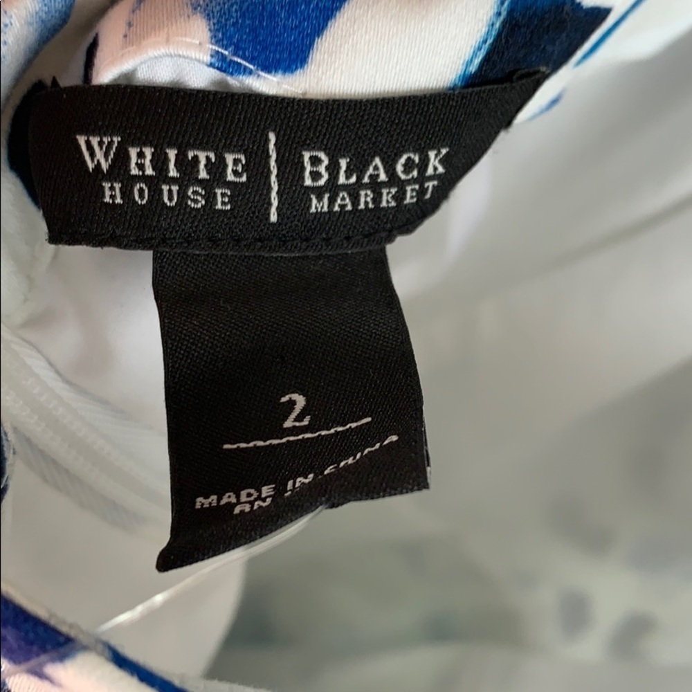 White House Black Market KALEIDOSCOPE HALTER Dress sz 2 - Picture 7 of 8
